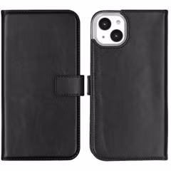 Selencia Echt Leren Bookcase iPhone 14 Plus - Zwart