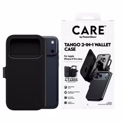 CARE by PanzerGlass Tango 2 in 1 Wallet Case MagSafe Apple iPhone 17 Pro Max - Zwart