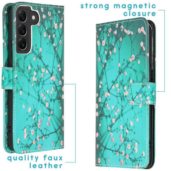 imoshion Design Softcase Bookcase Samsung Galaxy S22 Plus - Blossom