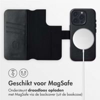 Accezz Leather Bookcase 2-in-1 met MagSafe iPhone 16 Pro Max - Onyx Black