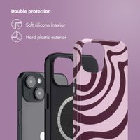 Selencia Vivid Back Cover with MagSafe Apple iPhone 14 - Wavy Swirl Pink Plum