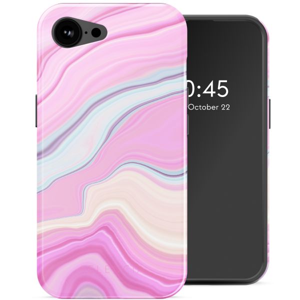 Selencia Vivid Backcover met MagSafe Apple iPhone 16e - Pastel Lipstick Marble