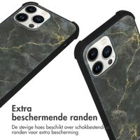 imoshion Design hoesje met koord iPhone 13 Pro Max - Black Marble