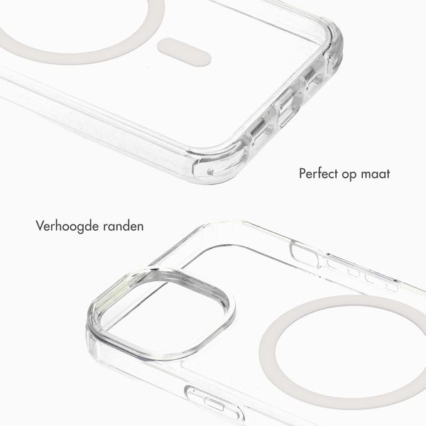 Selencia Rivièra MagSafe Backcover met afneembare haakjes Apple iPhone 15 - Transparant