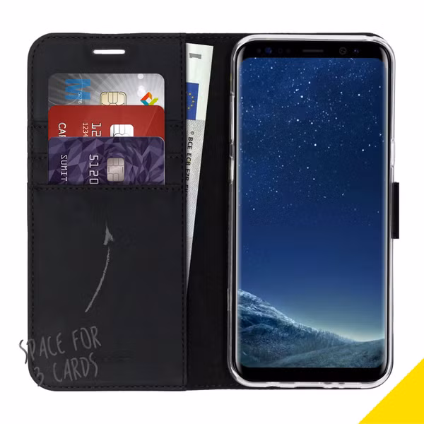Accezz Wallet Softcase Bookcase Samsung Galaxy S8 Plus - Zwart