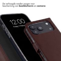 Selencia Echt Leren Bookcase Apple iPhone 18 Pro / 17 Pro - Bruin