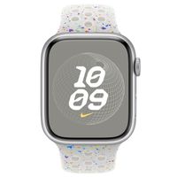 Apple Nike Sport Band Apple Watch Series 1 t/m 11 / SE / Ultra (44/45/46/49 mm) - Maat M/L - Pure Platinum