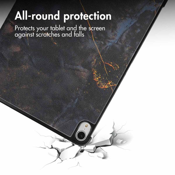 imoshion Design Trifold Case Apple iPad Air 13 inch (2026) M4 / (2025) M3 / (2024) M2 - Black Marble