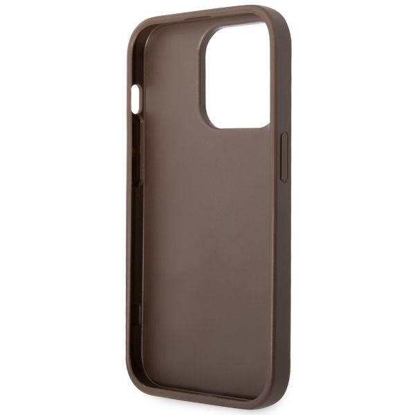 Guess 4G Metal Logo Backcover iPhone 15 Pro - Bruin