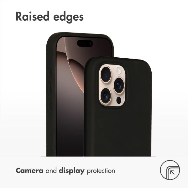 Accezz Liquid Silicone Back Cover with MagSafe Apple iPhone 16 Pro Max - Black