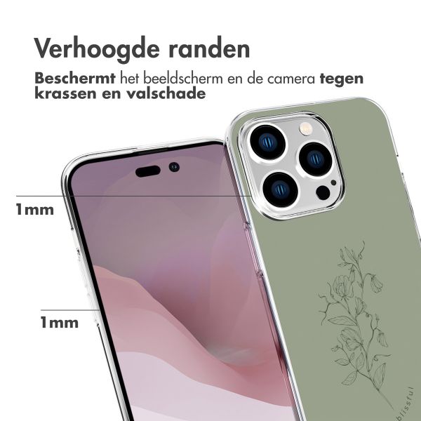 imoshion Design hoesje Apple iPhone 14 Pro - Floral Green