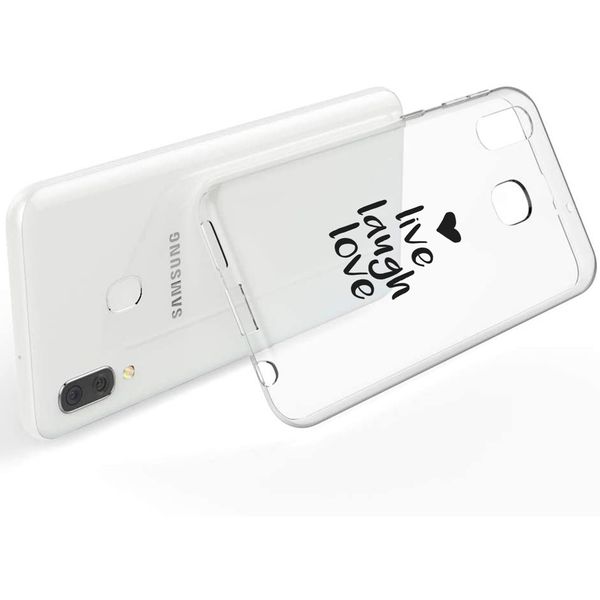 imoshion Design hoesje Galaxy A20e - Live Laugh Love - Zwart