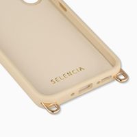 Selencia Rivièra MagSafe Backcover met afneembare haakjes Samsung Galaxy A34 (5G) - Milky Latte