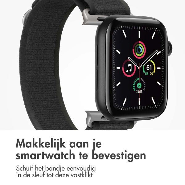 imoshion Nylon Trail bandje Apple Watch Series 1 t/m 11 / SE / Ultra (44/45/46/49 mm) - Pure Black