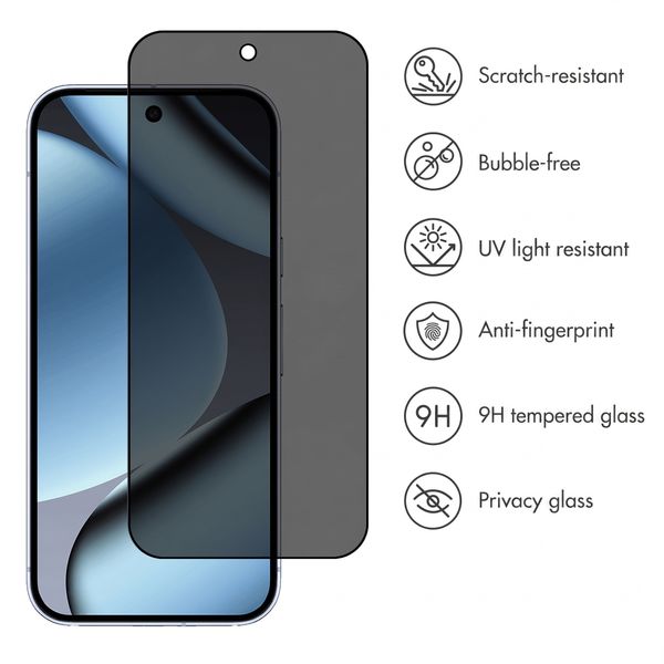 Accezz Tempered Glass Privacy Screen protector Google Pixel 11 Pro