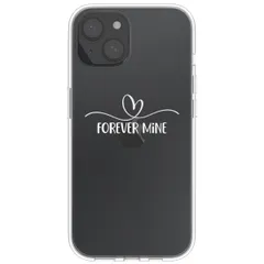 Gepersonaliseerd hoesje met sierlijk hartje iPhone 15 - Transparant