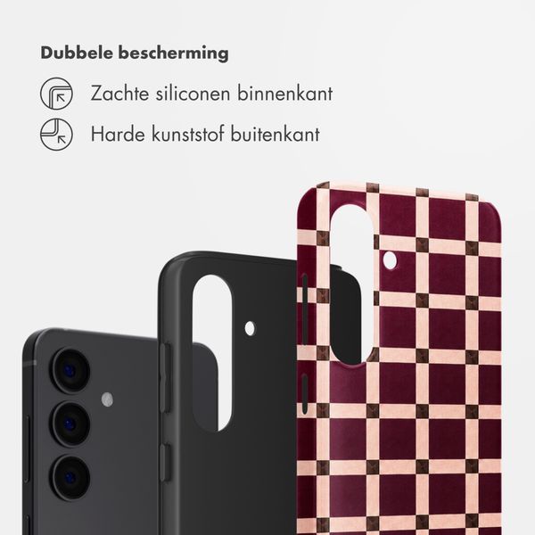 Selencia Vivid Backcover Samsung Galaxy S24 - Check This Burgundy