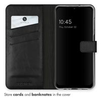 Selencia Echt Leren Bookcase Samsung Galaxy A13 (5G) / A04s - Zwart