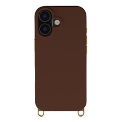Selencia Rivièra MagSafe Backcover met afneembare haakjes Apple iPhone 17 - Choco Brown