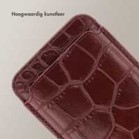 Selencia Croco Pashouder met MagSafe - Burgundy