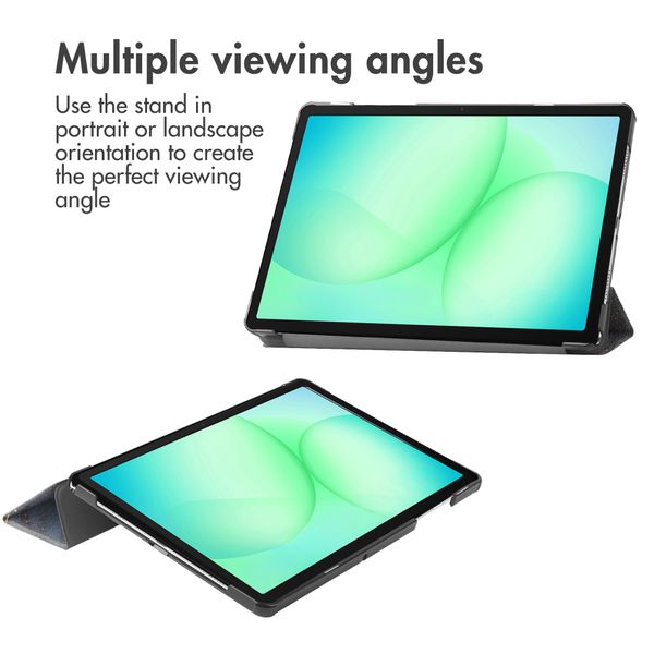 imoshion Design Trifold Case Samsung Galaxy Tab A11 Plus - Black Marble