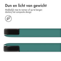imoshion Design Trifold Bookcase Apple iPad 9 (2021) 10.2 inch / iPad 8 (2020) 10.2 inch / iPad 7 (2019) 10.2 inch - Petrol Green Dandelion