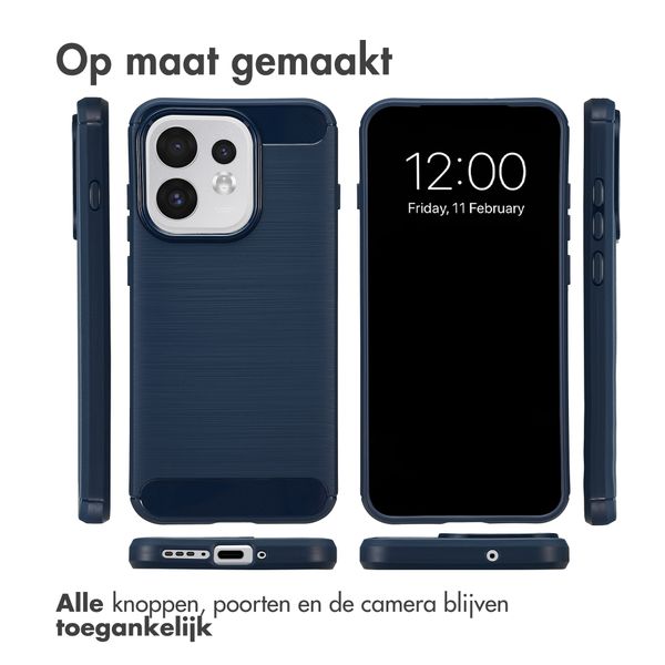 imoshion Brushed Backcover Oppo Reno 16 / 16 Pro - Donkerblauw
