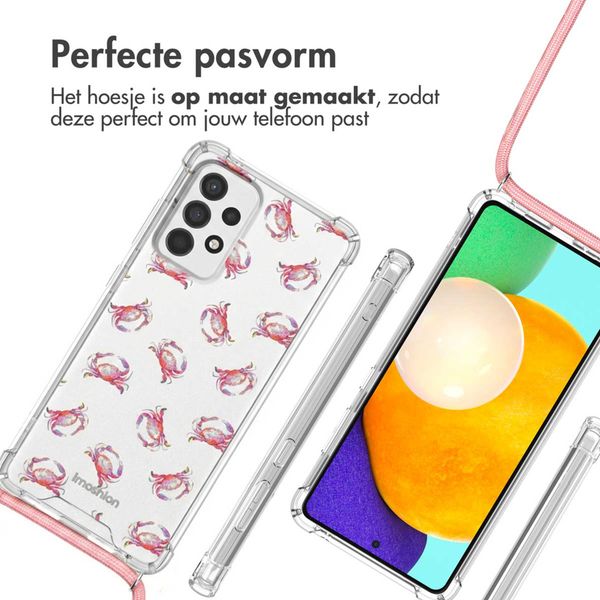 imoshion Design hoesje met koord Samsung Galaxy A52(s) (5G/4G) - Crab Watercolor