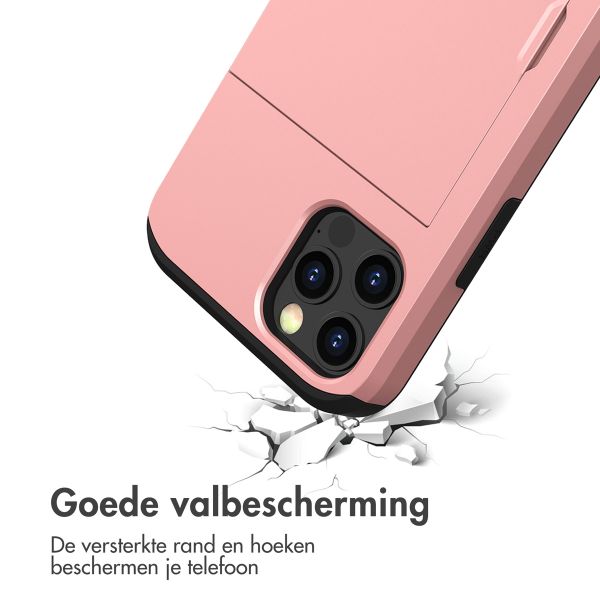 imoshion Backcover met pasjeshouder Apple iPhone 12 (Pro) - Rosé Goud