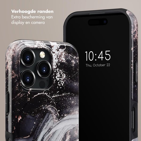 Selencia Vivid Backcover met MagSafe Apple iPhone 16 Pro - Chic Marble Black