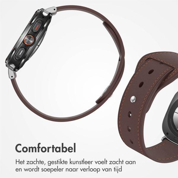 imoshion Lederen bandje Samsung Galaxy Watch Ultra (2024/2025) - Donkerbruin