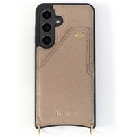 Dutchies Backcover met pashouder Samsung Galaxy S24 - Telefoonkoord niet inbegrepen - Beige