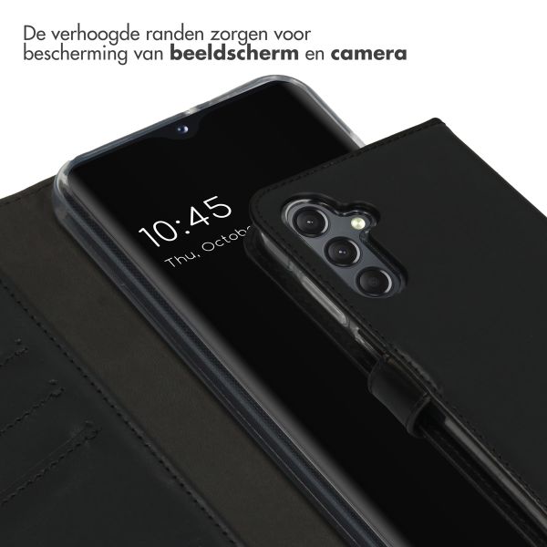 Selencia Echt Leren Bookcase Samsung Galaxy A25 (5G) - Zwart