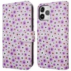 imoshion Design Bookcase iPhone 12 (Pro) - Purple Flowers