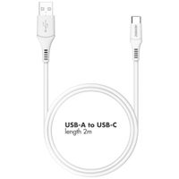 Accezz USB-C to USB Cable - 2 Metres - White