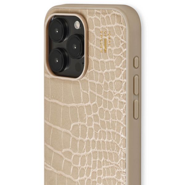 iDeal of Sweden Vegan Leather Backcover iPhone 15 Pro Max - Warm Beige Croco