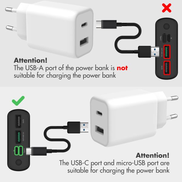imoshion Powerbank - 6000 mAh - Quick Charge - Black