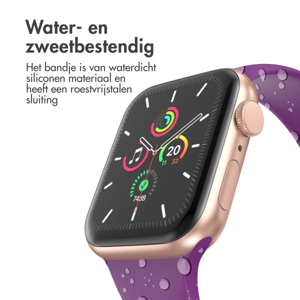 imoshion Siliconen⁺ bandje Apple Watch Series 1 t/m 9 / SE (38/40/41 mm) | Series 10 (42 mm) - Purple - Maat S/M