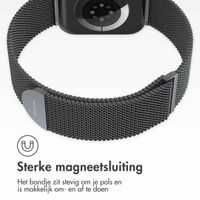 imoshion Milanees magnetisch bandje Apple Watch Series 1 - 9 / SE (38/40/41 mm) | Series 10 / 11 (42 mm) - Maat M - Space Grey