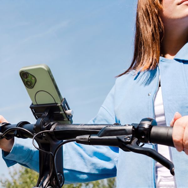 imoshion Mini Aluminium Telefoonhouder Fiets - Lichtgewicht - Universeel - Zwart