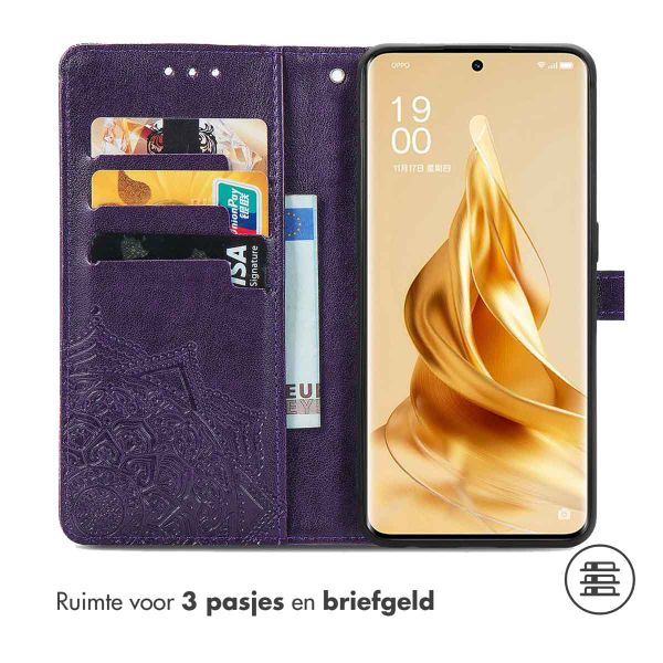 imoshion Mandala Bookcase Oppo Reno 9 / Reno 9 Pro (5G)  - Paars