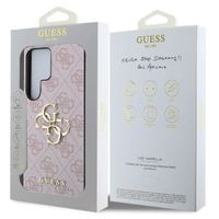 Guess 4G Metal Logo Backcover Samsung Galaxy S25 Ultra - Roze