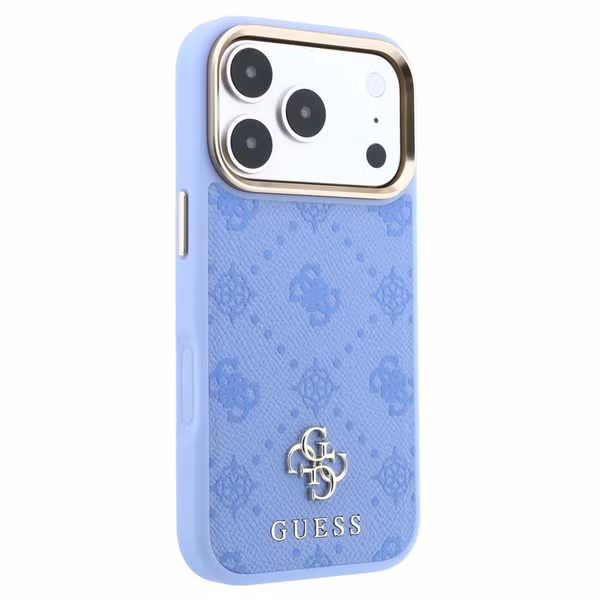 Guess 4G Metal Logo Backcover MagSafe Apple iPhone 18 Pro / 17 Pro - Light Blue