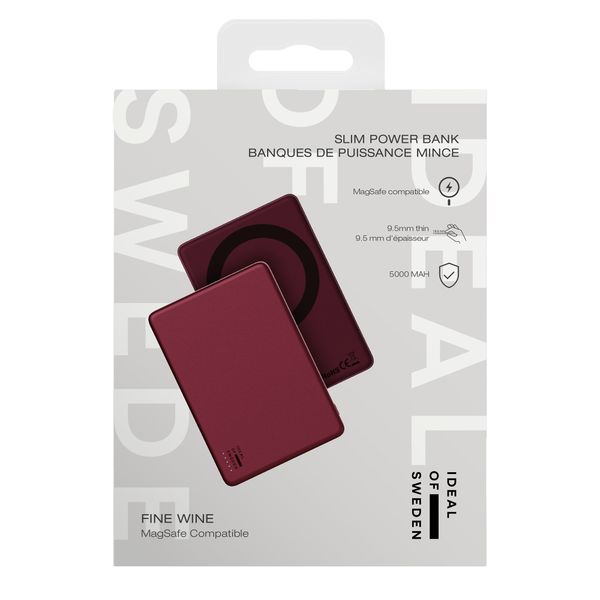 iDeal of Sweden Slim MagSafe Powerbank 5.000 mAh - Draadloze powerbank - Fine Wine