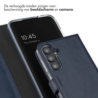 Selencia Echt Leren Bookcase Samsung Galaxy S24 FE - Blauw