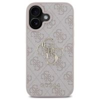 Guess 4G Metal Logo Backcover Apple iPhone 16 - Roze