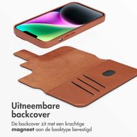 Accezz Leather Bookcase 2-in-1 met MagSafe iPhone 14 - Sienna Brown