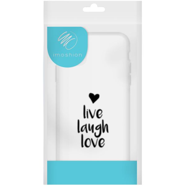 imoshion Design hoesje Samsung Galaxy S22 Plus - Live Laugh Love - Zwart