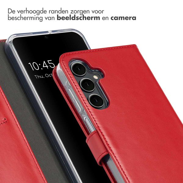 Selencia Echt Leren Bookcase Samsung Galaxy A16 - Rood