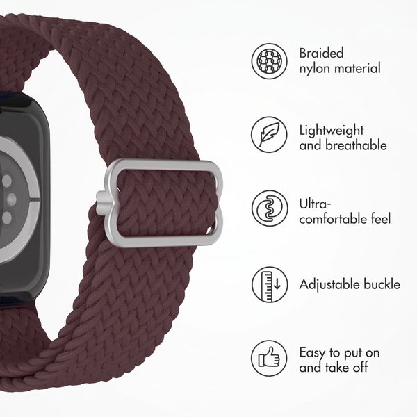 imoshion Woven nylon strap Apple Watch | 38/40/41/42 mm - Burgundy
